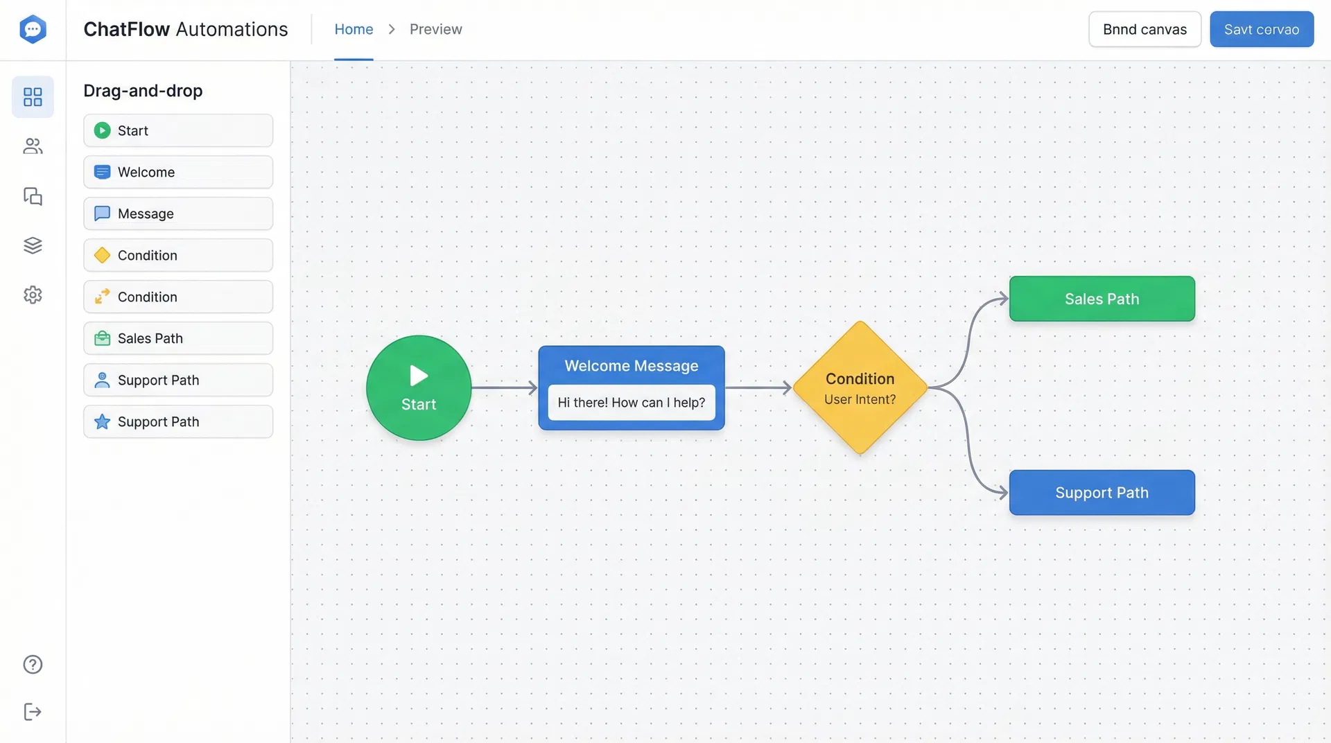 Editor visual de chatbot para WhatsApp — construtor arrasta e solta do AgeuBot